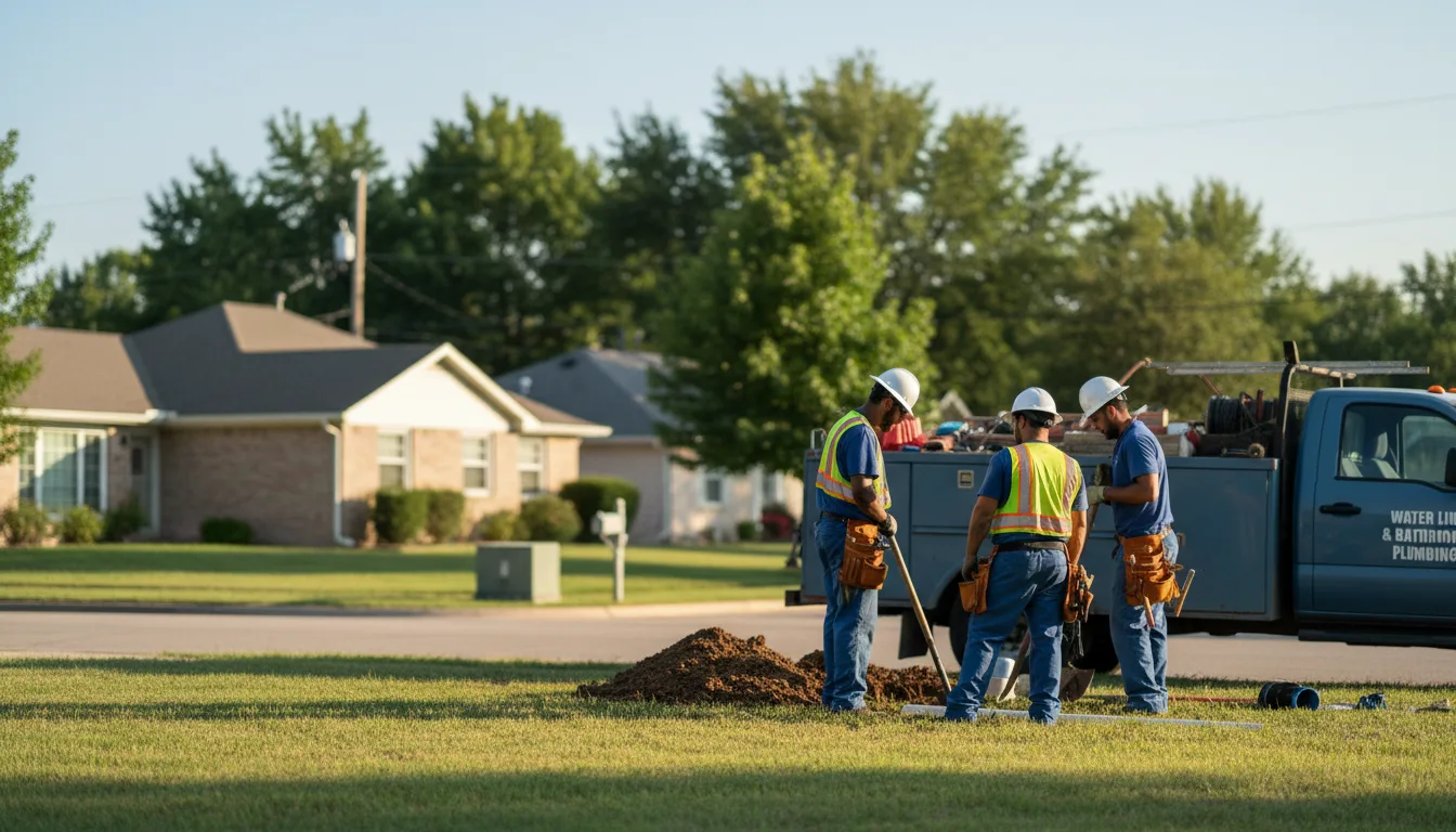 Residential water line and bathroom plumbing service in Sinclair, WY